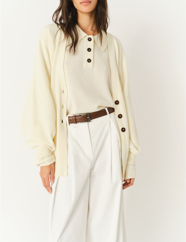 Como Sleeve Cardigan Cream 6 / Cream