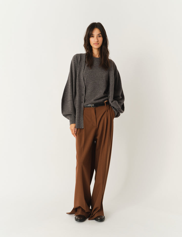 Como Sleeve Cardigan Grey Melange 6 / Grey Melange