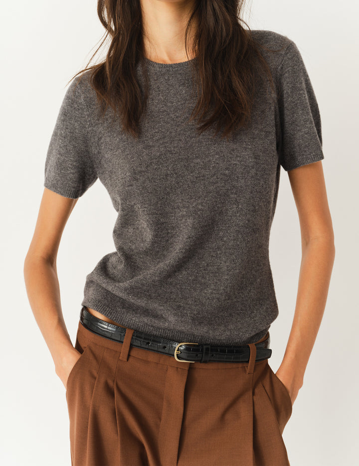 Como Knit Tee Grey Melange 12 / Grey Melange