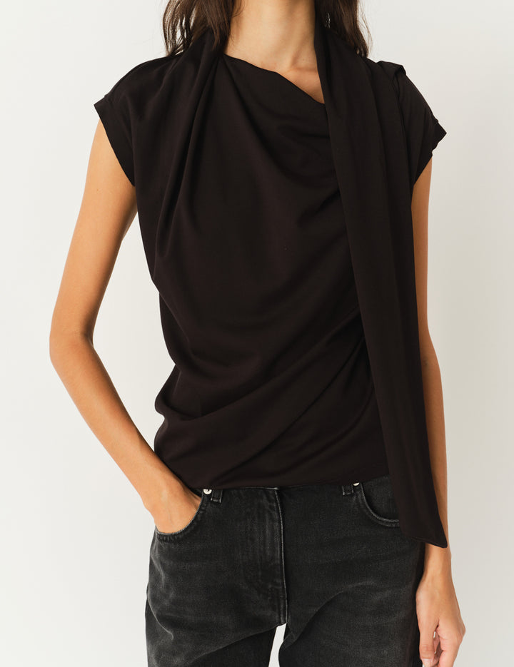 Scarf Tee Black 6 / Black