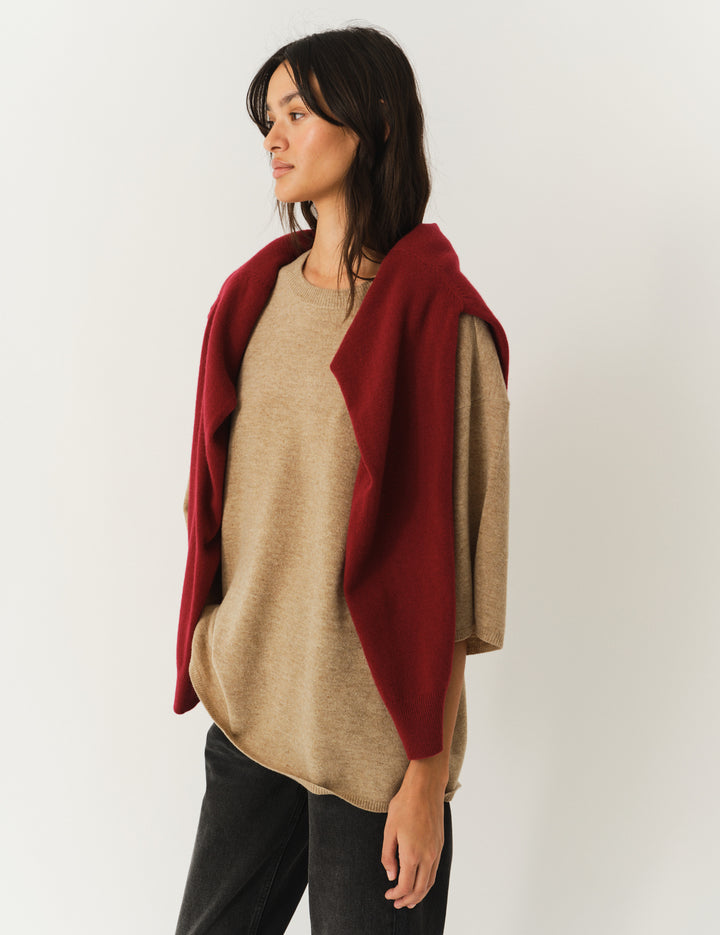 Como Oversized Tee Camel 6 / Camel