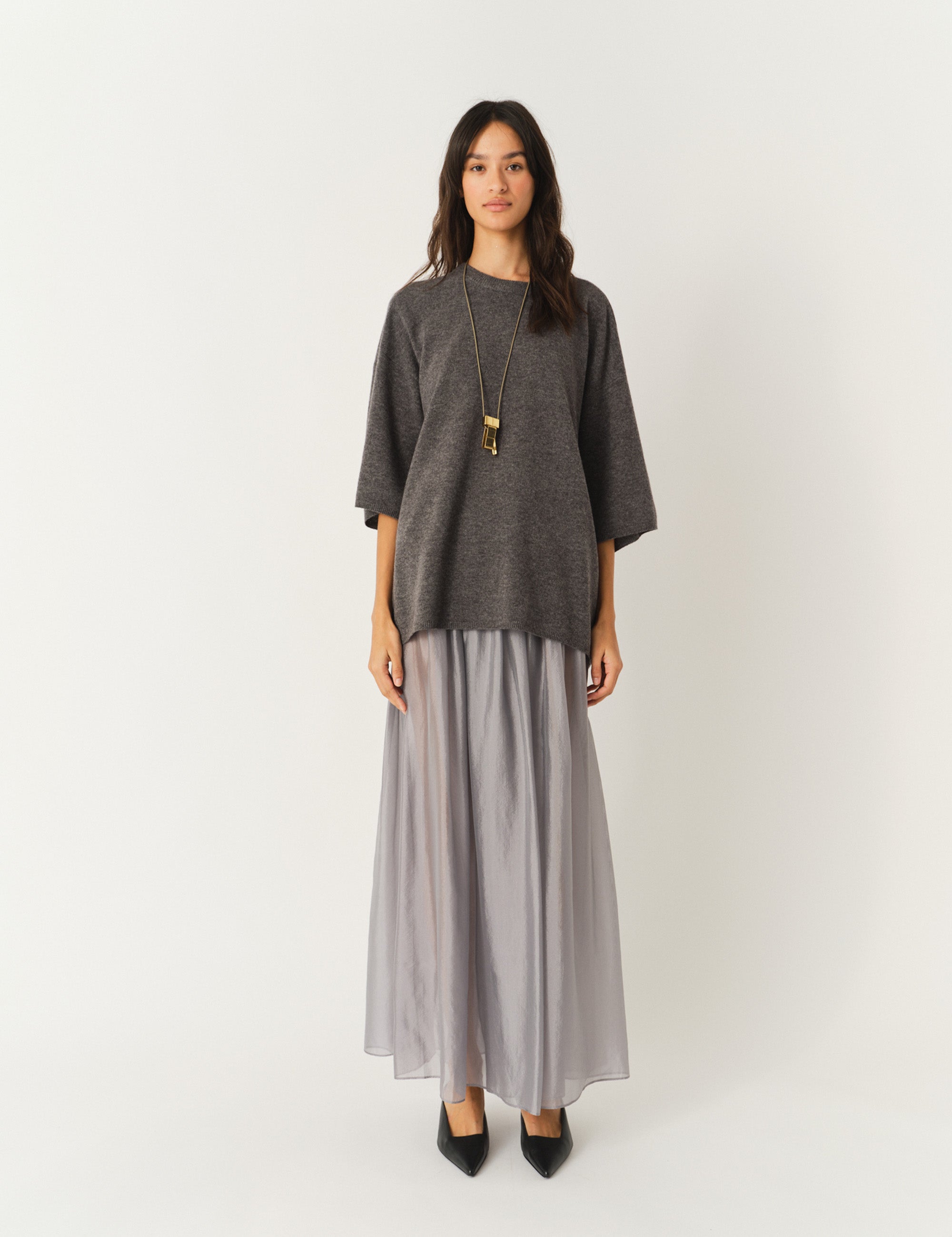 Como Oversized Tee Grey Melange 6 / Grey Melange