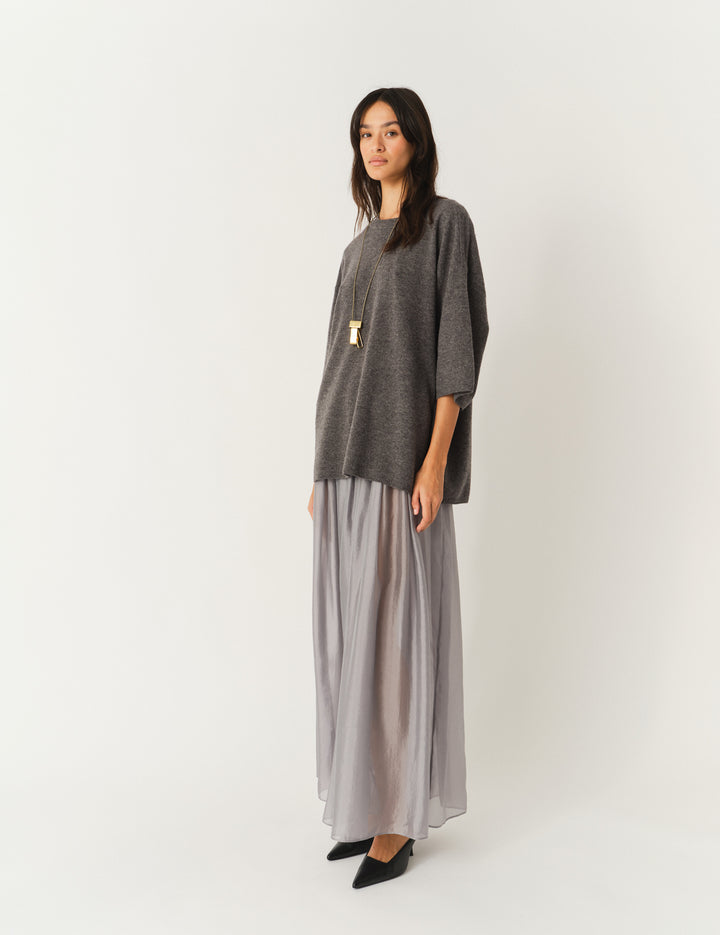 Como Oversized Tee Grey Melange 6 / Grey Melange