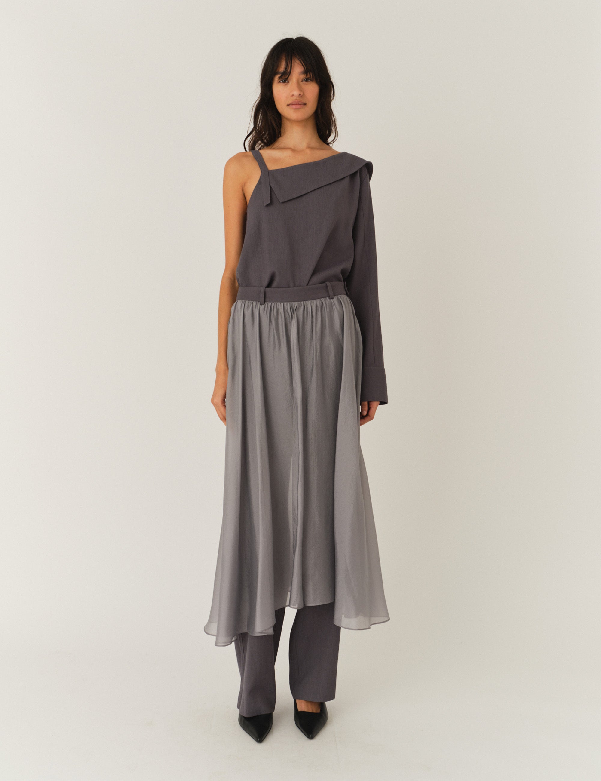 Andrea Gown Pants Charcoal 6 / Charcoal