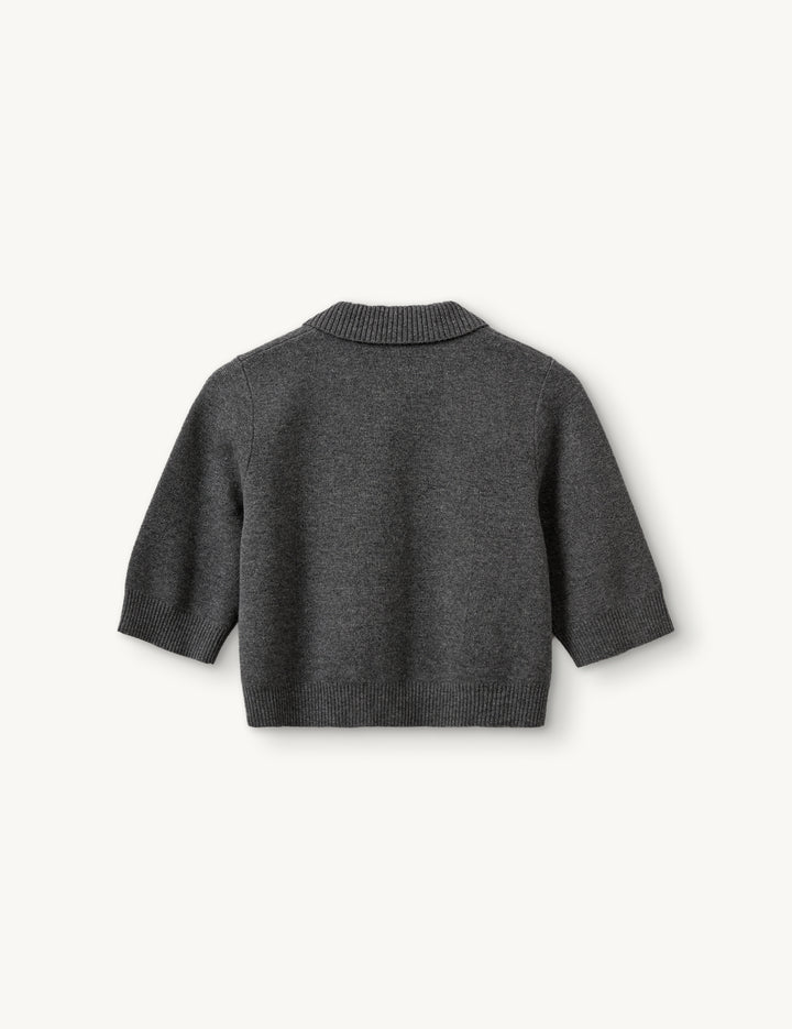 Como Short Cardigan Grey Melange 6 / Grey Melange