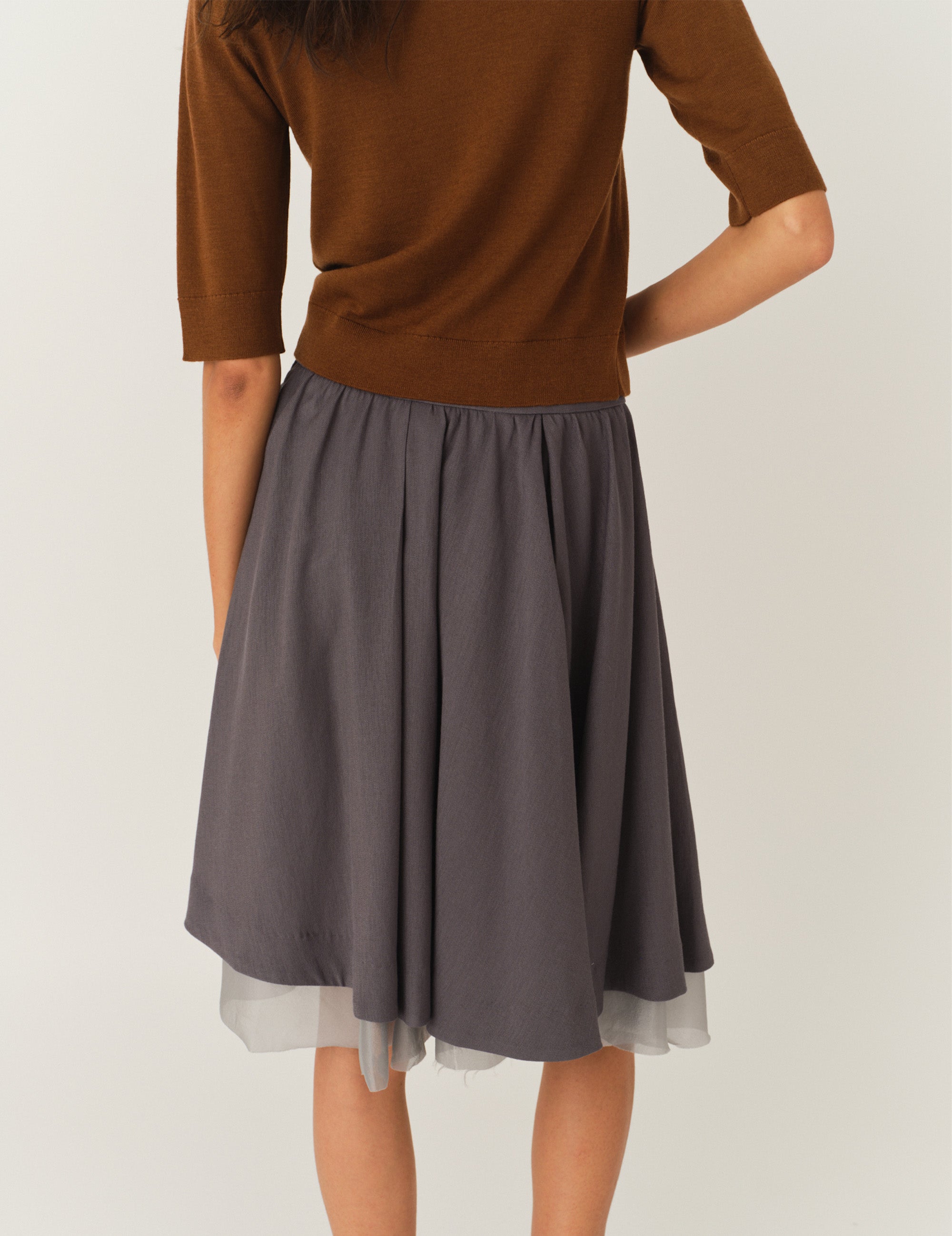 Andrea Midi Skirt Charcoal 6 / Charcoal