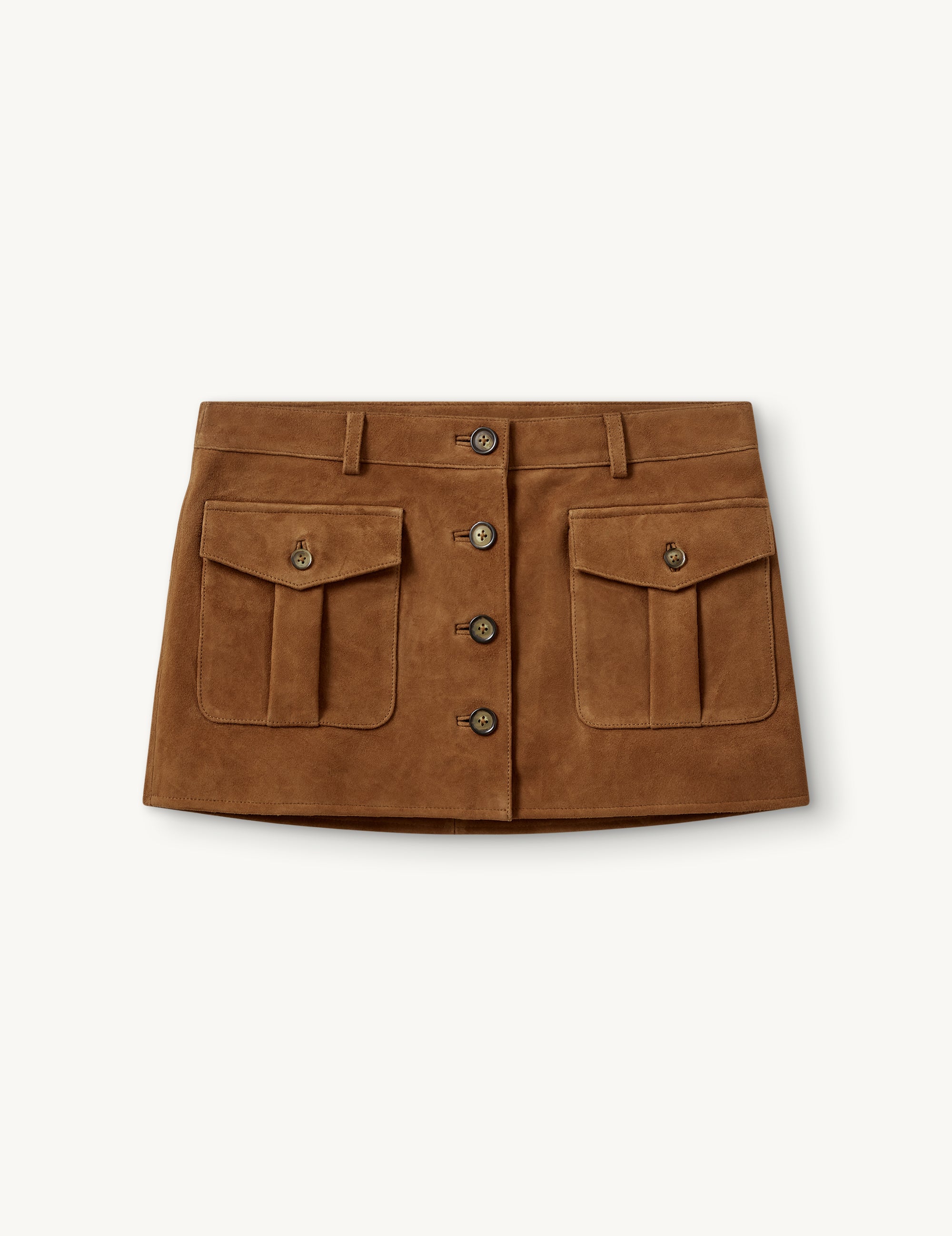 Suede Mini Skirt Hazelnut 6 / Hazelnut
