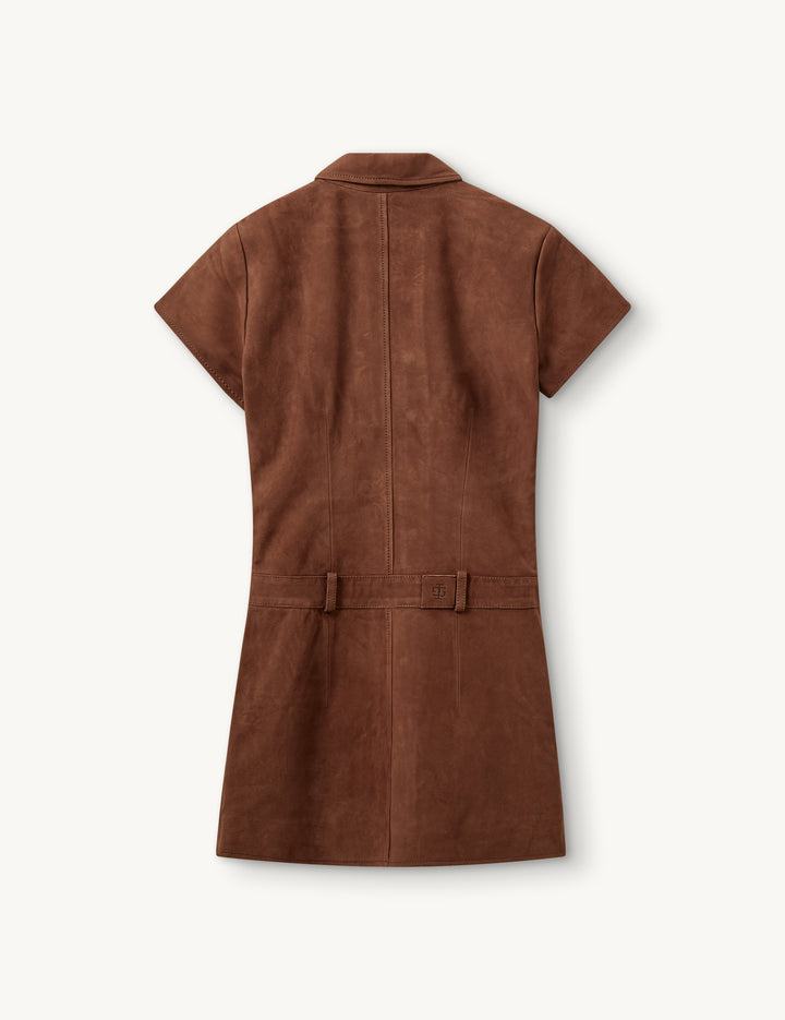 Suede Mini Dress Acorn 4 / Acorn