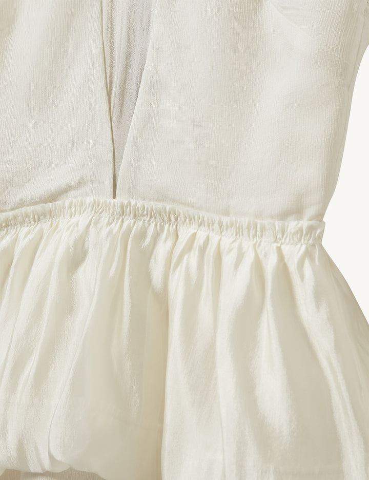 Daphne Short Dress Cream 4 / Cream
