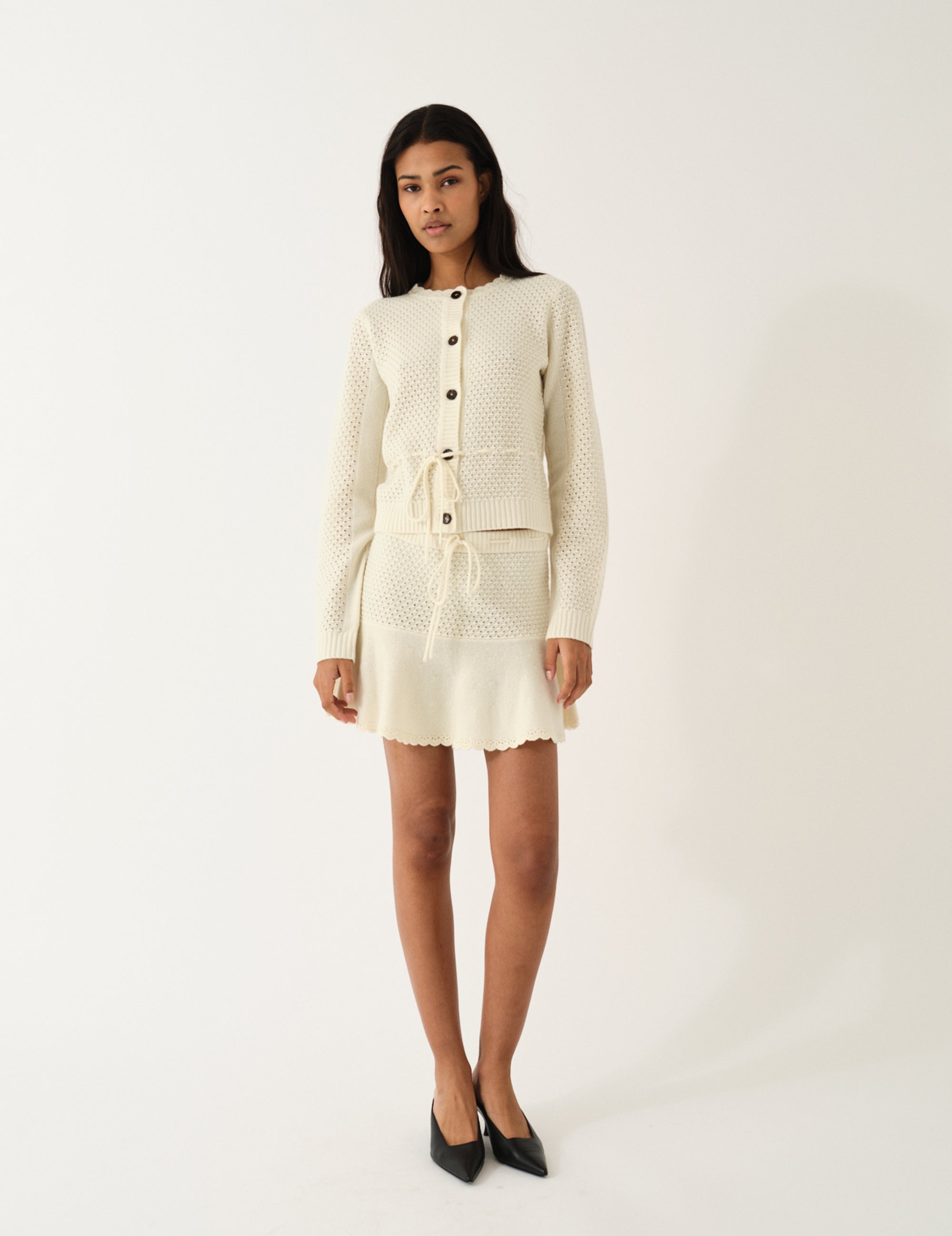 Como Belted Cardigan Cream 4 / Cream