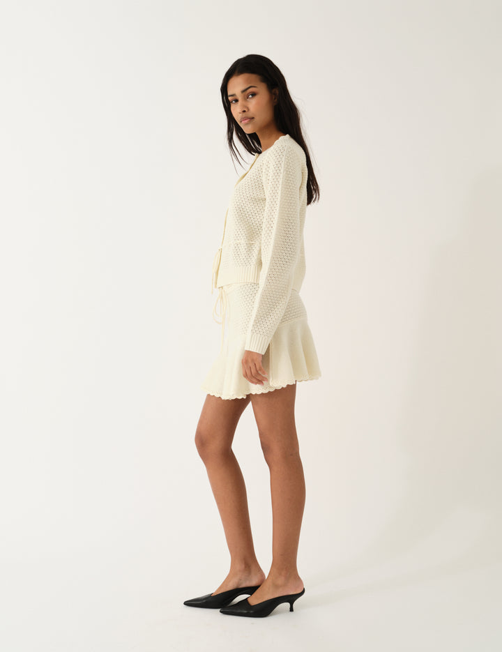 Como Belted Cardigan Cream 4 / Cream