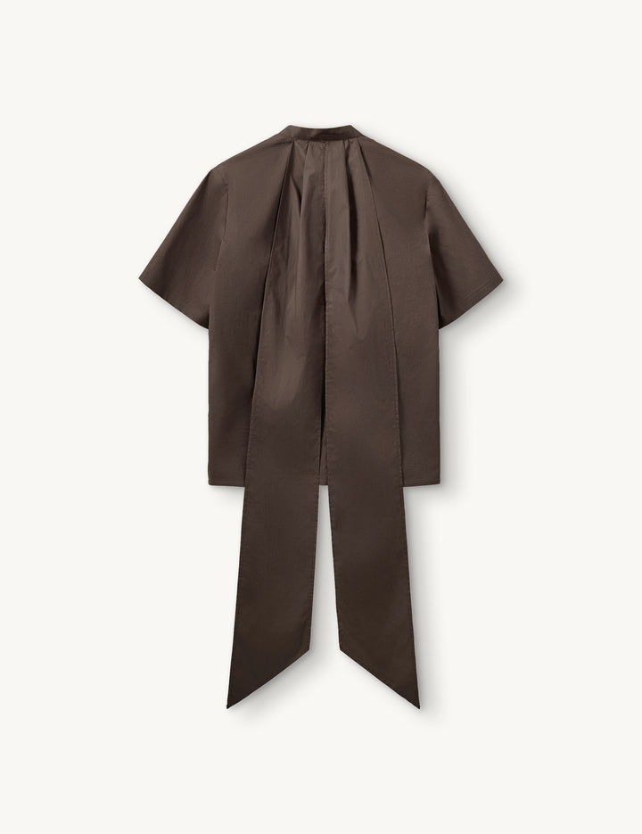 Cyprus Scarf Shirt Chocolate 4 / Chocolate