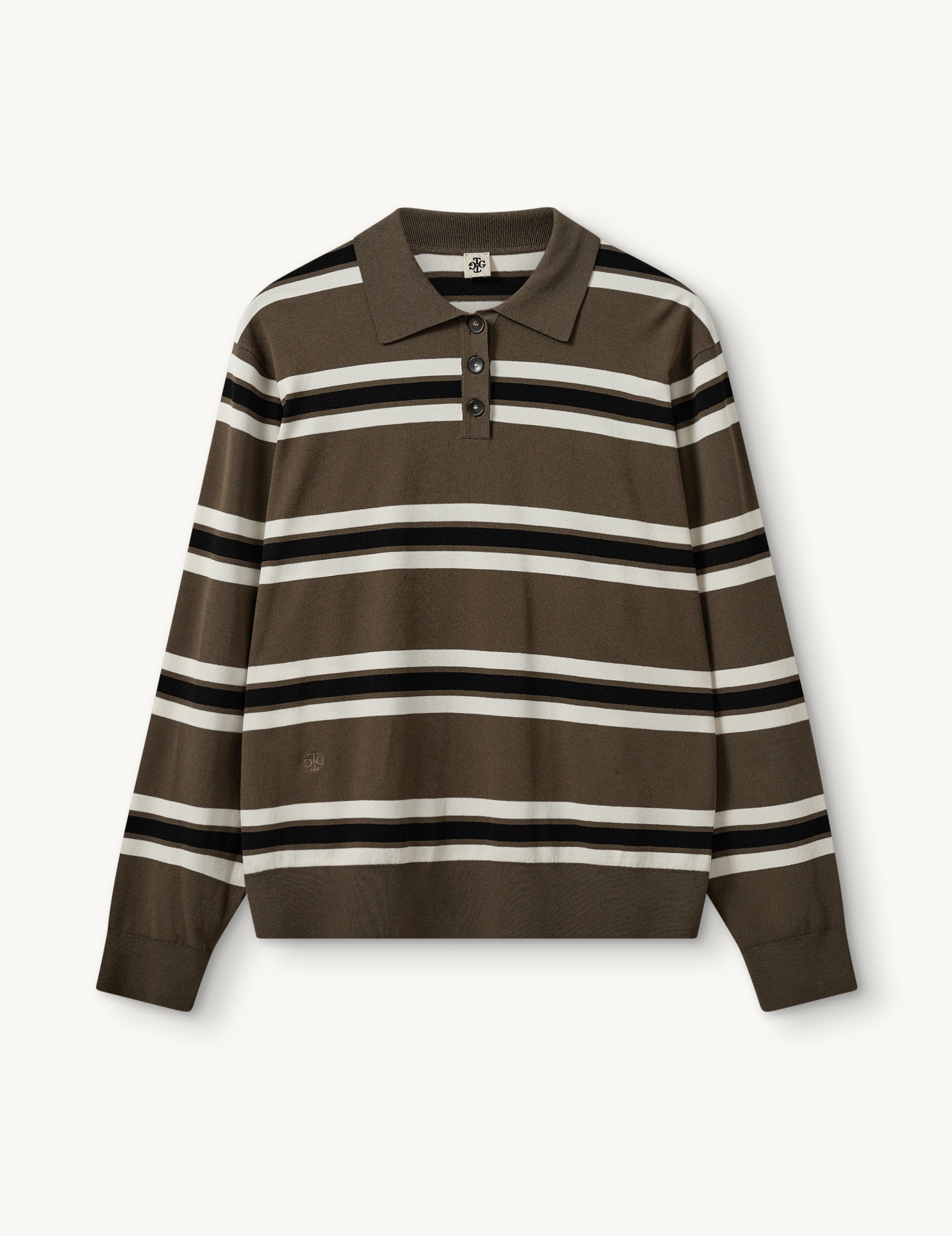 Madison Polo Ivory/Brown Stripes