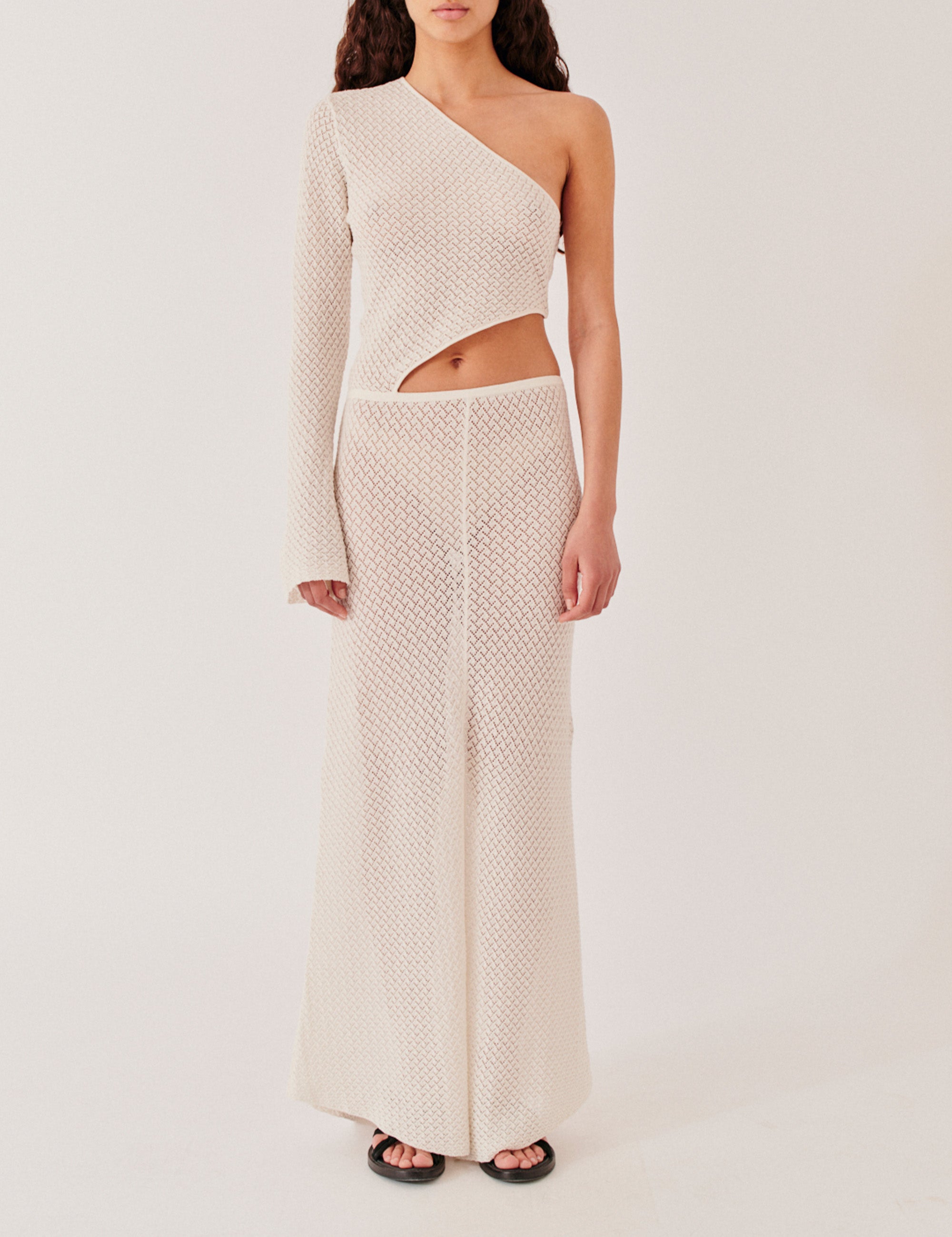 Tanzania Cut Out Dress Cream