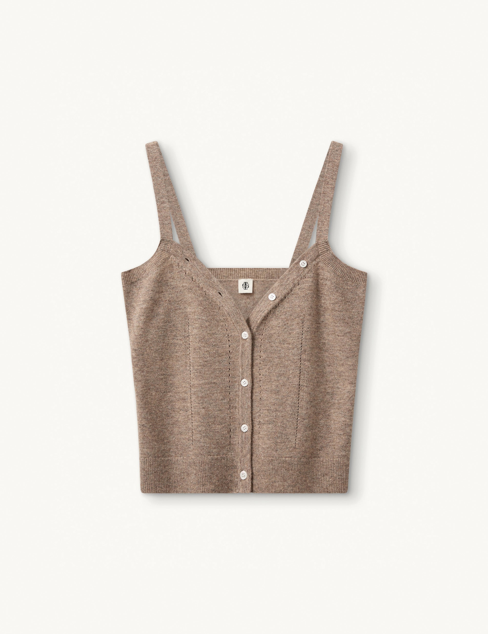 Como Bustier Top Beige Melange