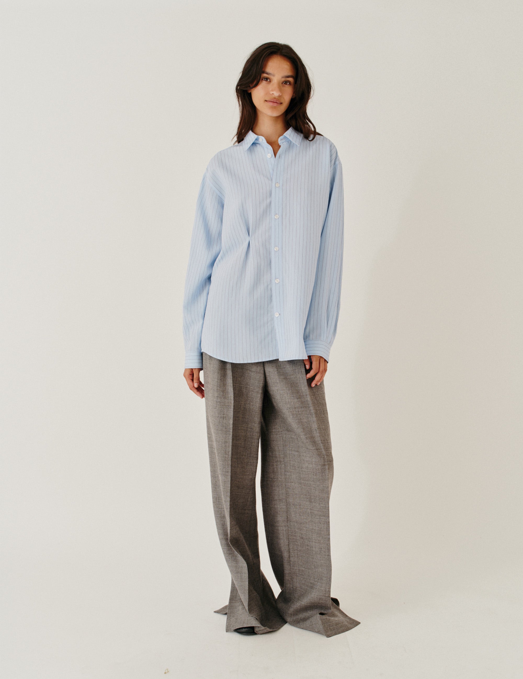 Costa Shirt Light Blue/Navy Stripes