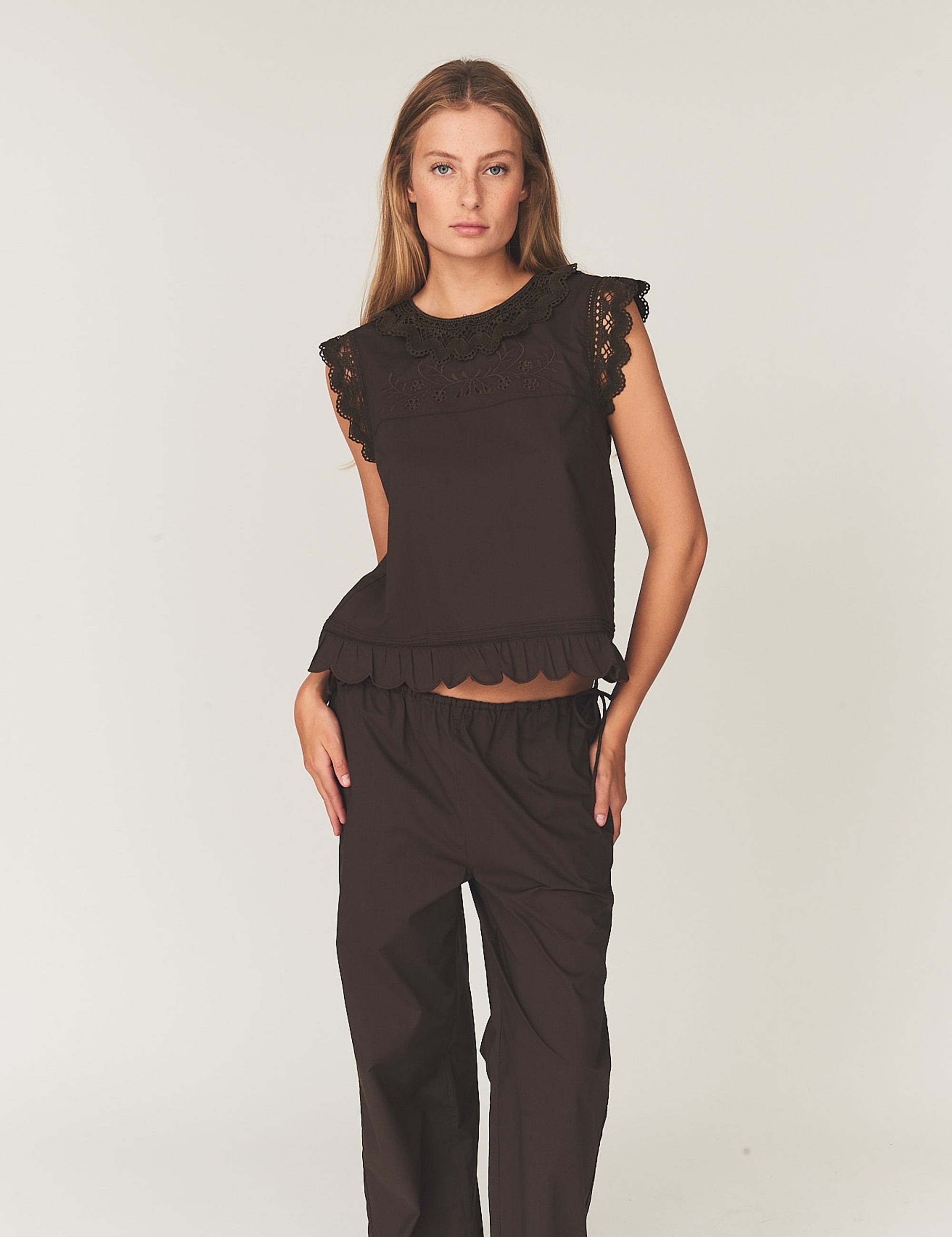 Kirsten Cloth Top Chocolate