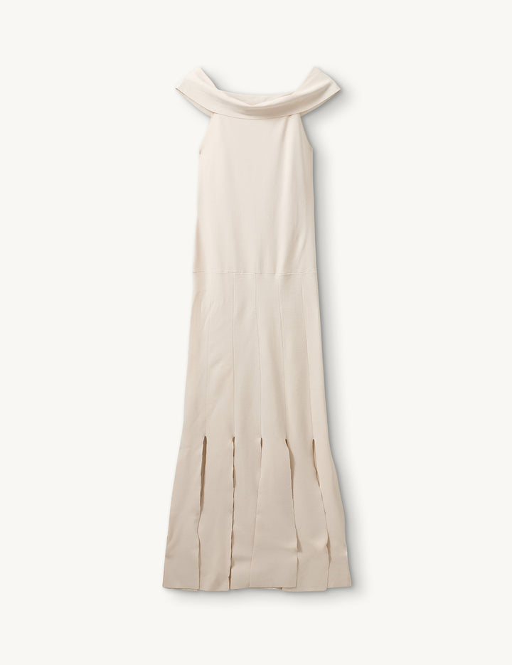 Madison Off-Shoulder Dress Ecru 6 / Ecru