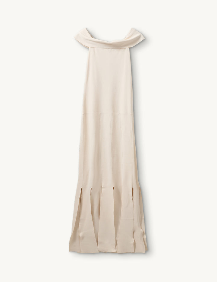 Madison Off-Shoulder Dress Ecru 6 / Ecru