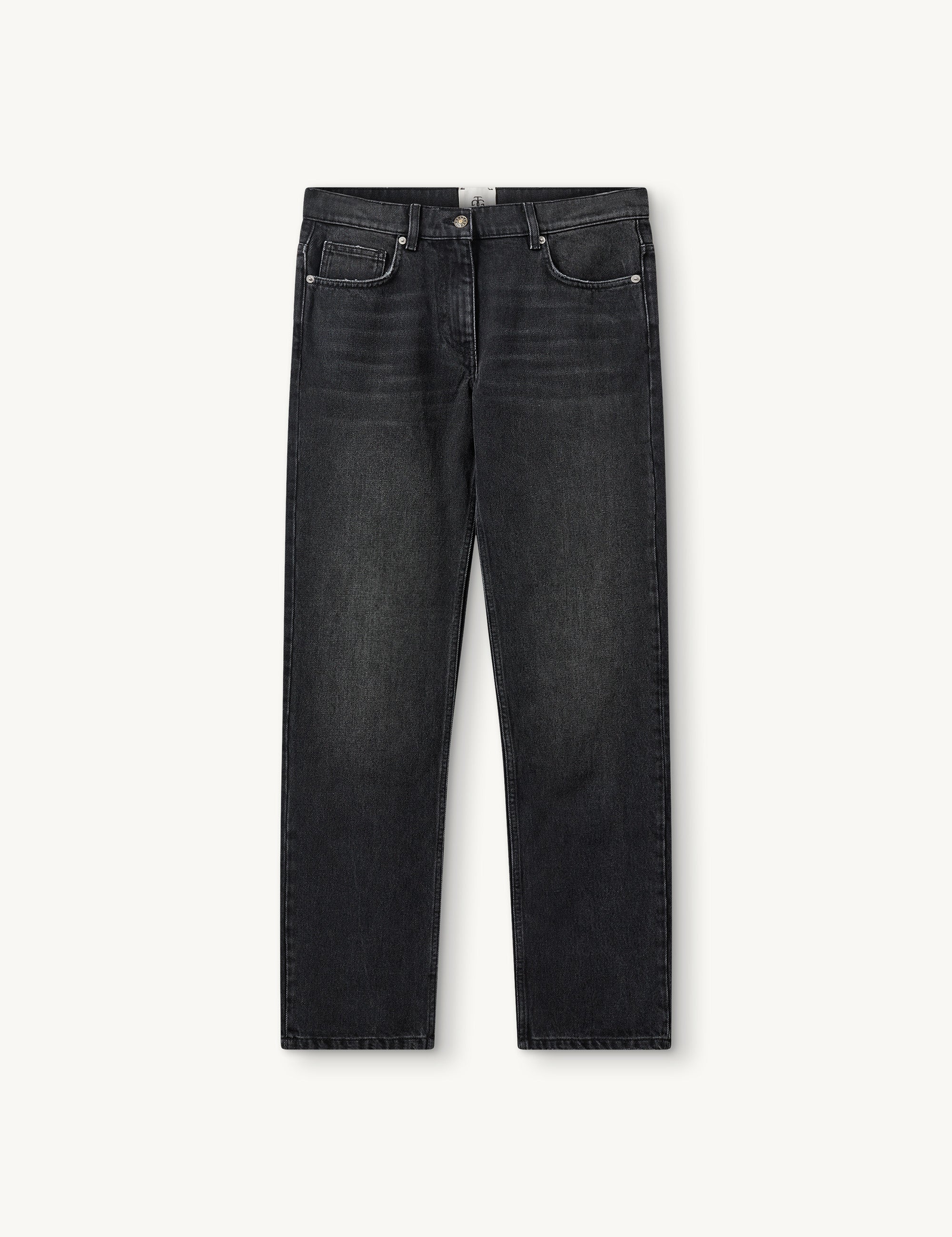 Darcy Distressed Jeans Washed Black Denim