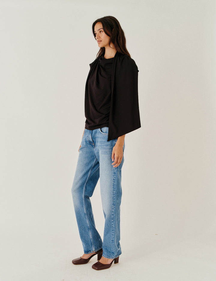 Scarf Tee Black 6 / Black