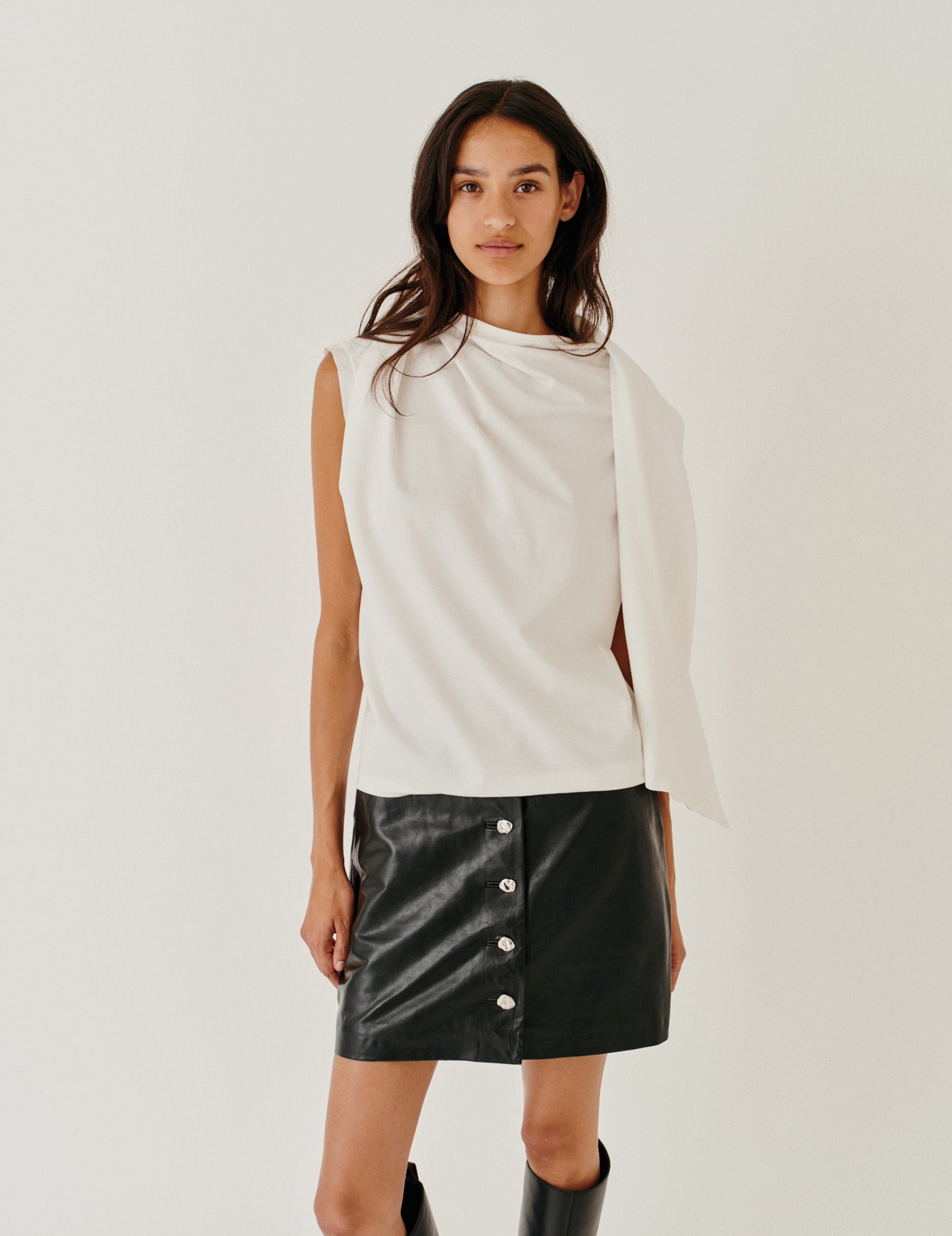 Scarf Tee Cream 4 / Cream