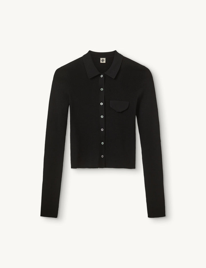 Madison Tight Polo Tee Black 6 / Black