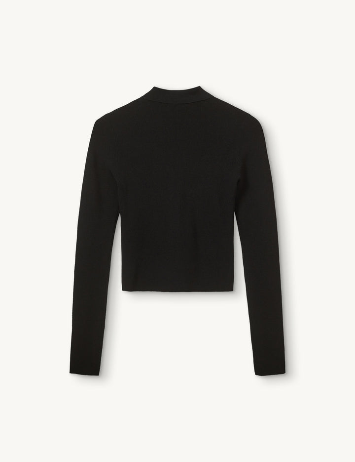 Madison Tight Polo Tee Black 6 / Black