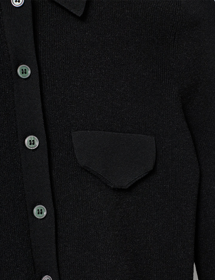 Madison Tight Polo Tee Black 6 / Black
