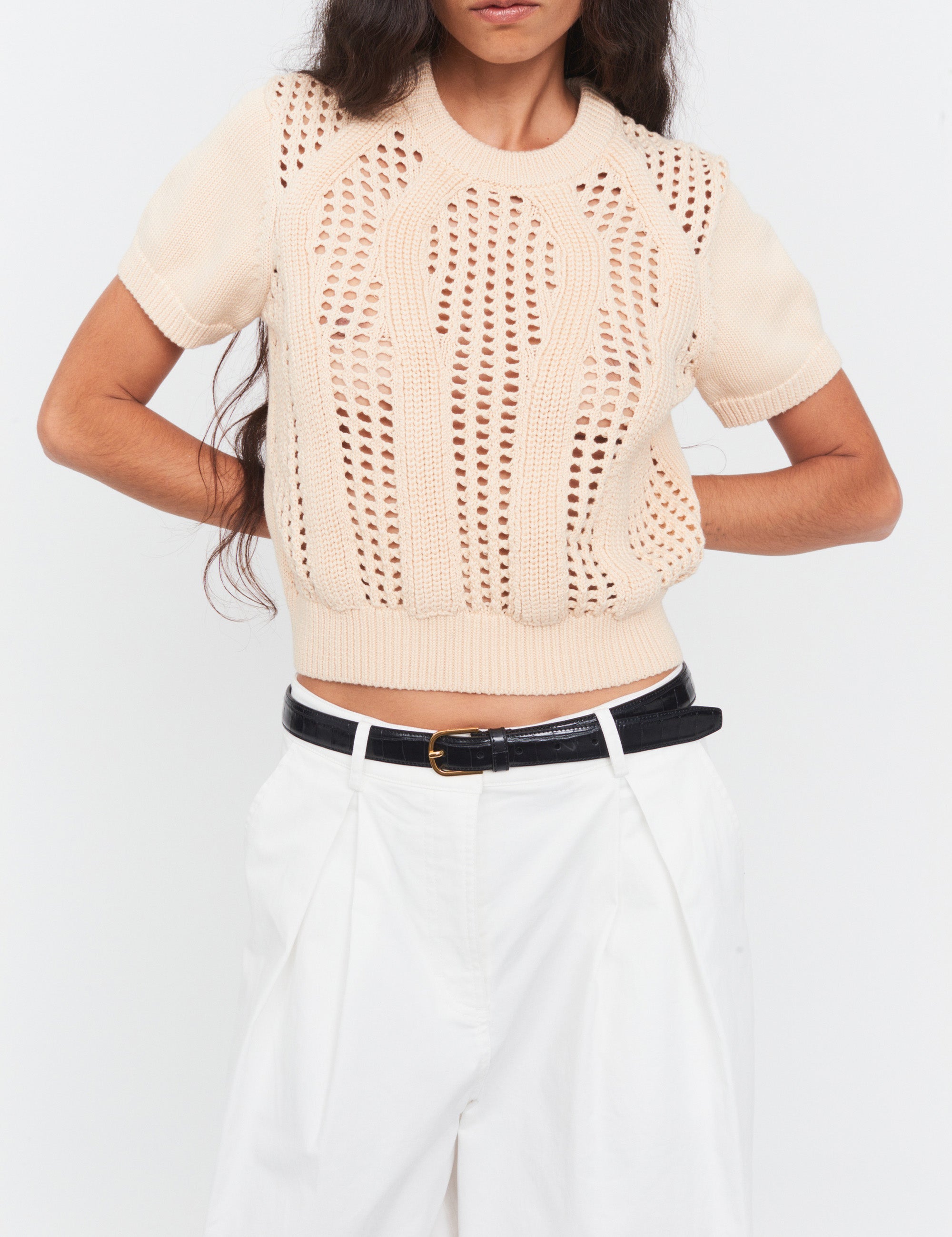 Tomorrow Knit Tee Bone 6 / Bone