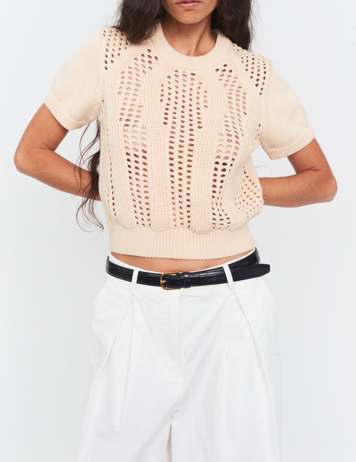 Tomorrow Knit Tee Bone 6 / Bone