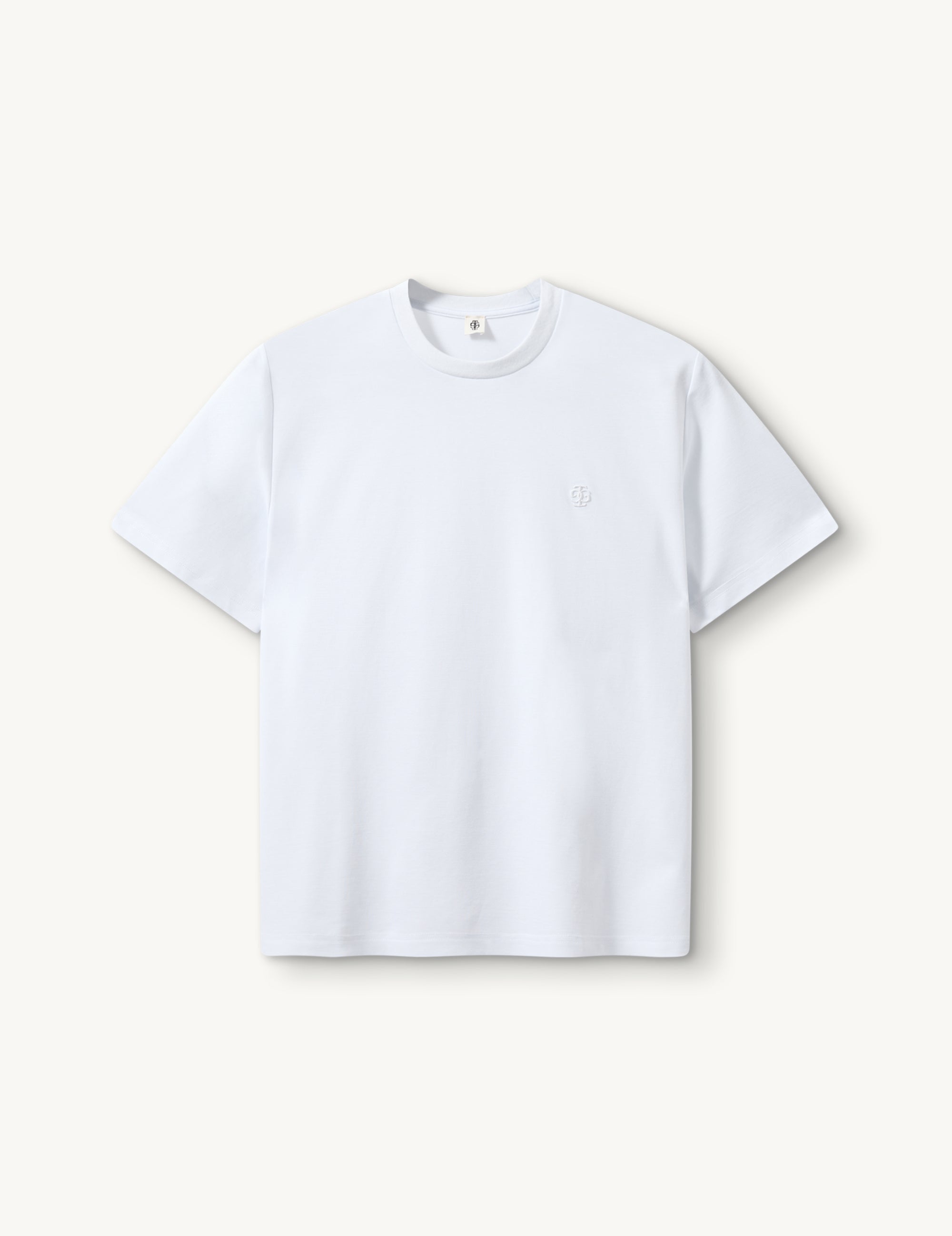 TG Oversized Logo Tee White/White Logo
