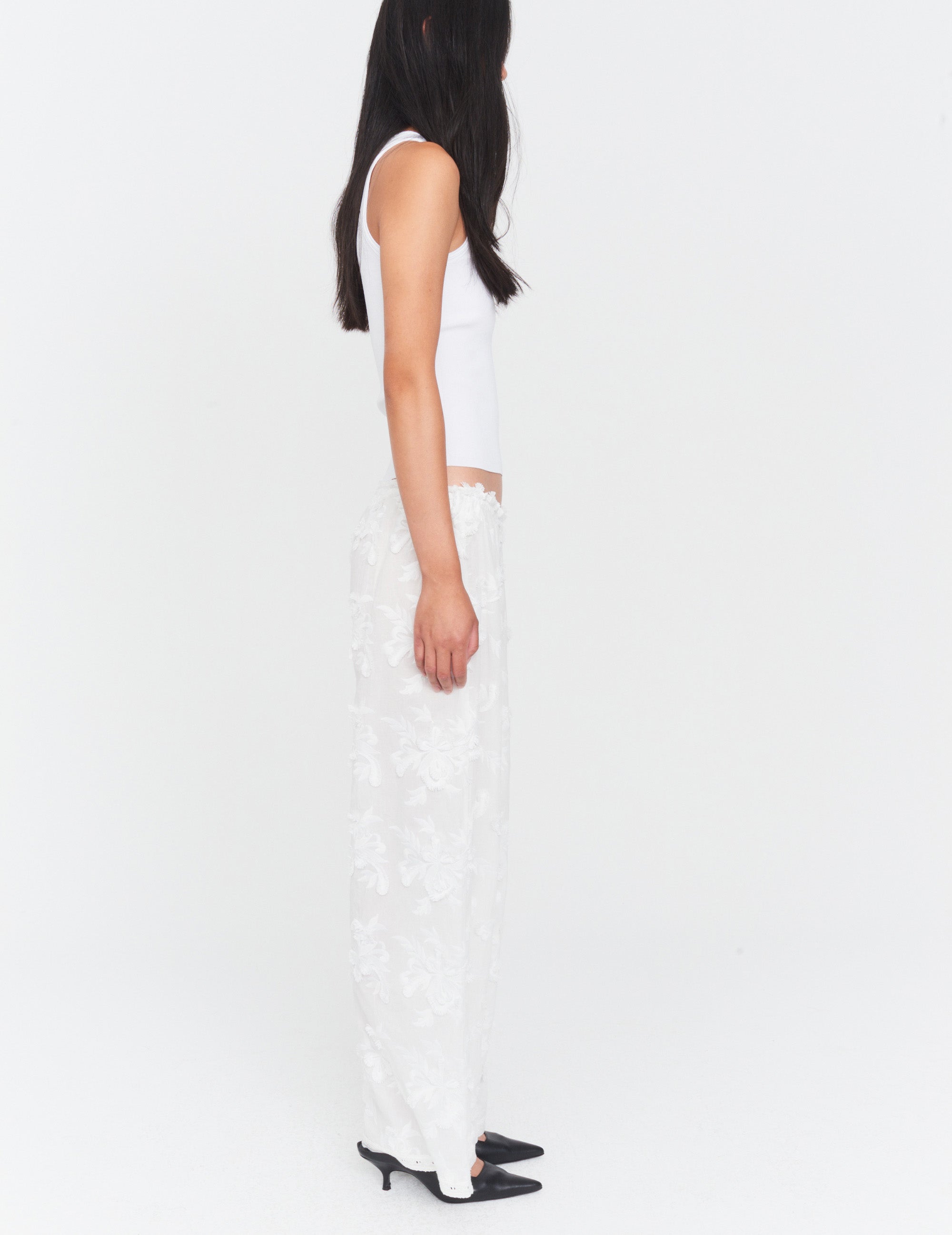 Jewell Straight Pants White 6 / White