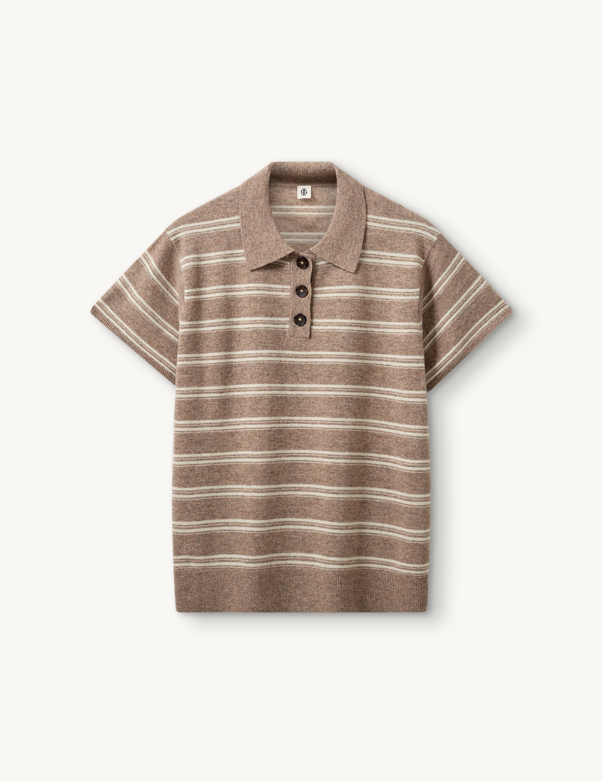 Como Dads Polo Cream/Grey Malange Stripe 6 / Cream/Grey Malange Stripe