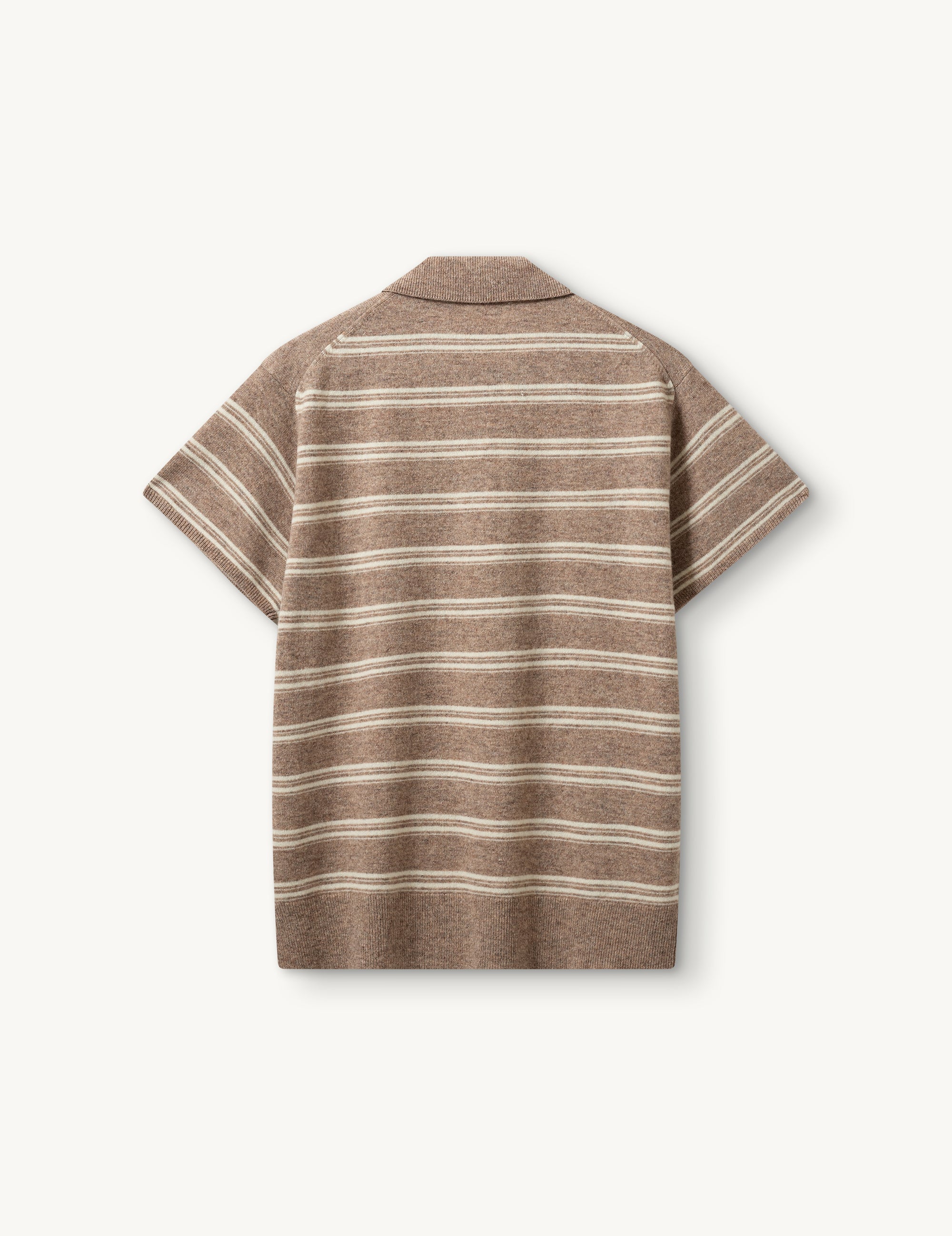 Como Dads Polo Cream/Grey Malange Stripe 6 / Cream/Grey Malange Stripe