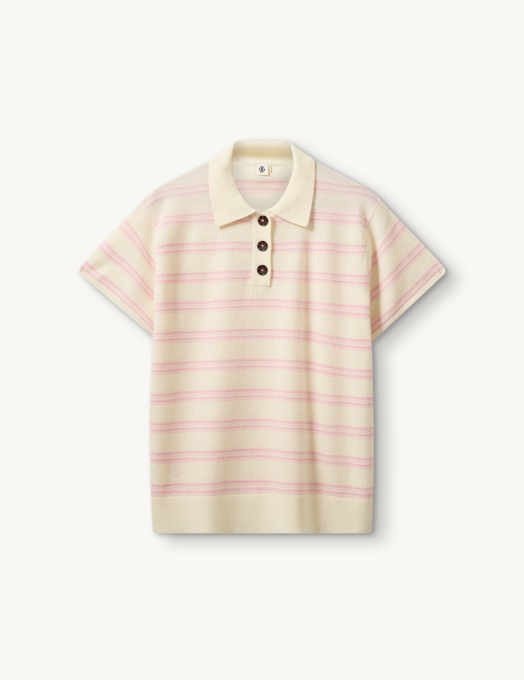 Como Dads Polo Cream/Grey Malange Stripe 6 / Cream/Grey Malange Stripe