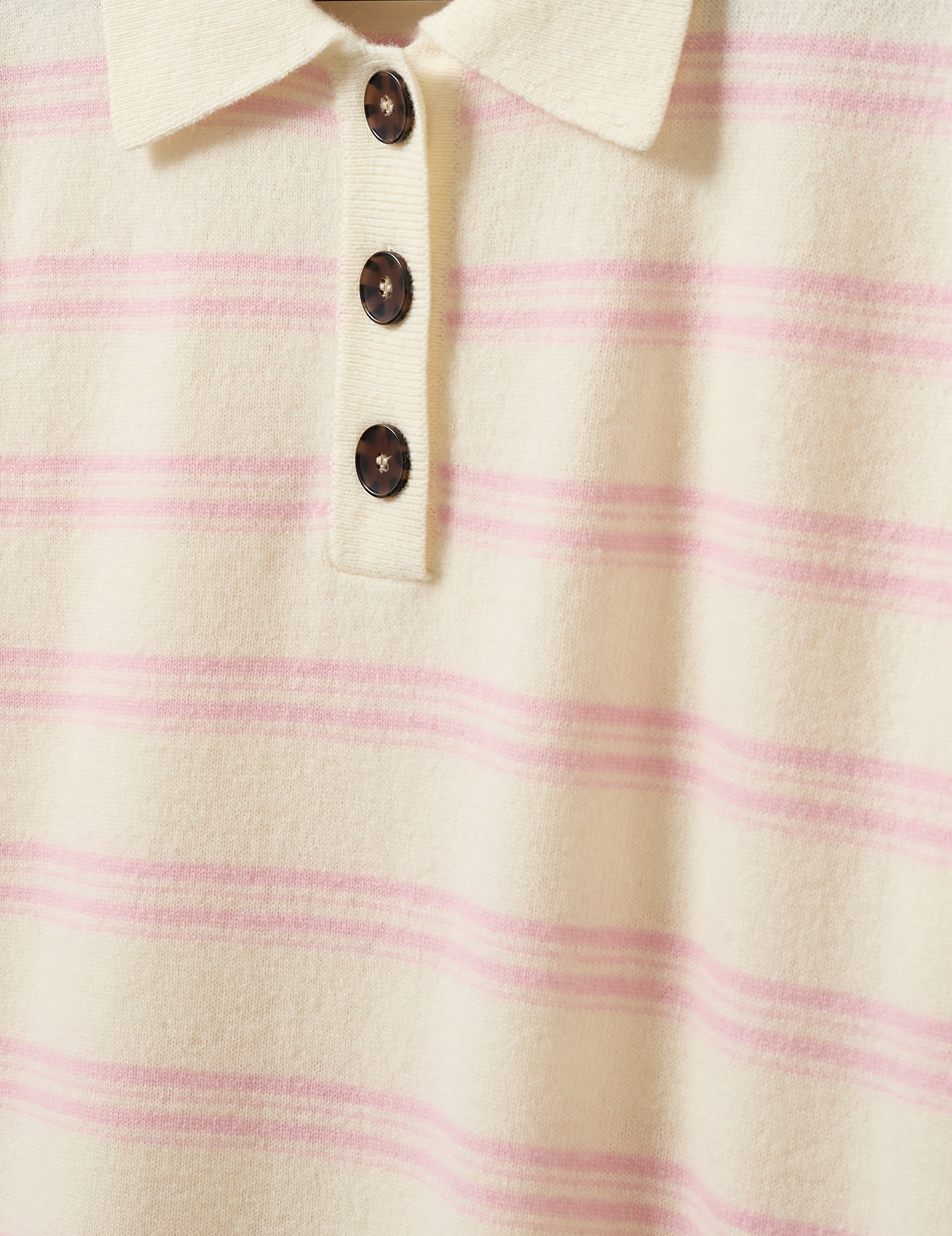 Como Dads Polo Cream/Grey Malange Stripe 6 / Cream/Grey Malange Stripe