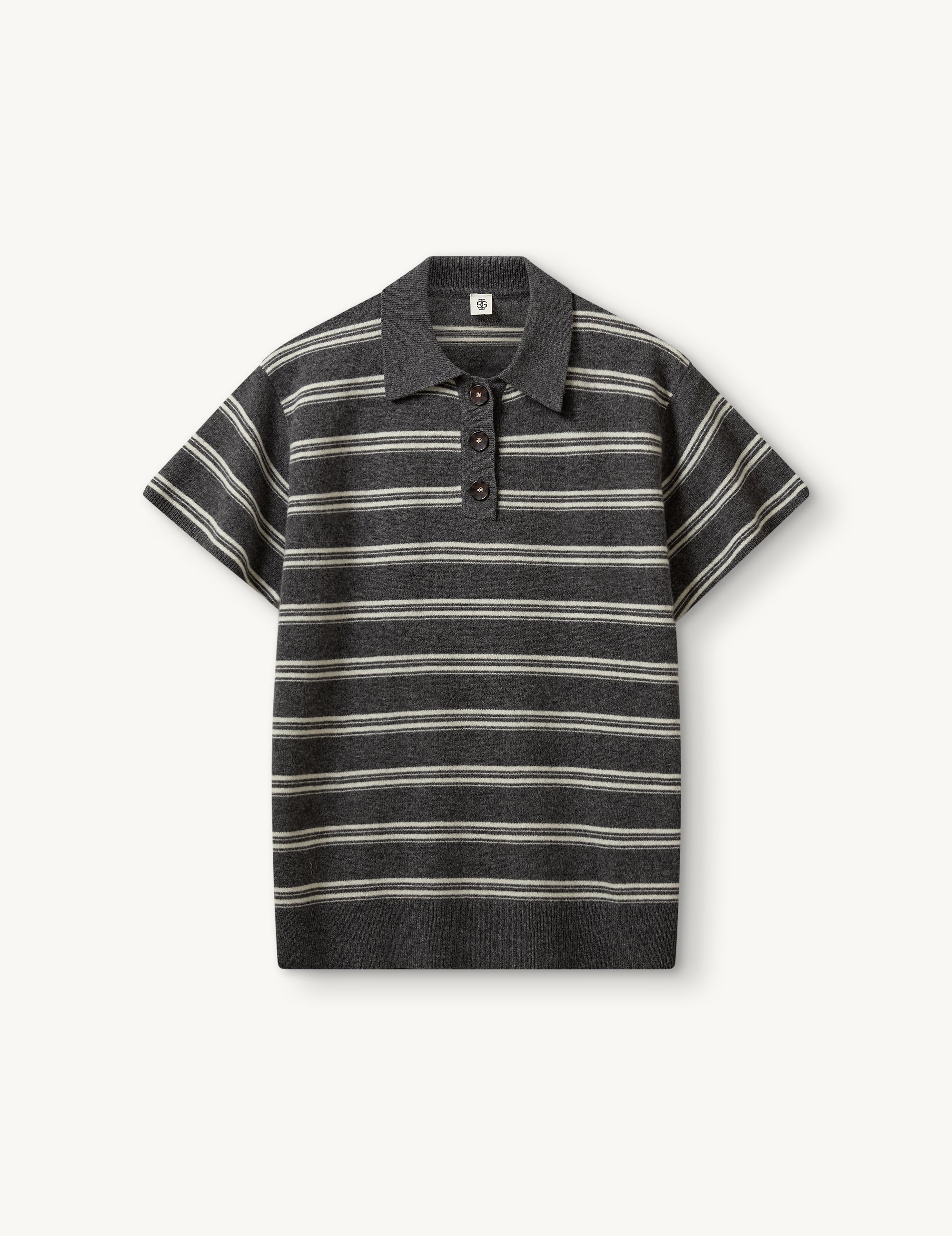 Como Dads Polo Cream/Grey Malange Stripe 6 / Cream/Grey Malange Stripe