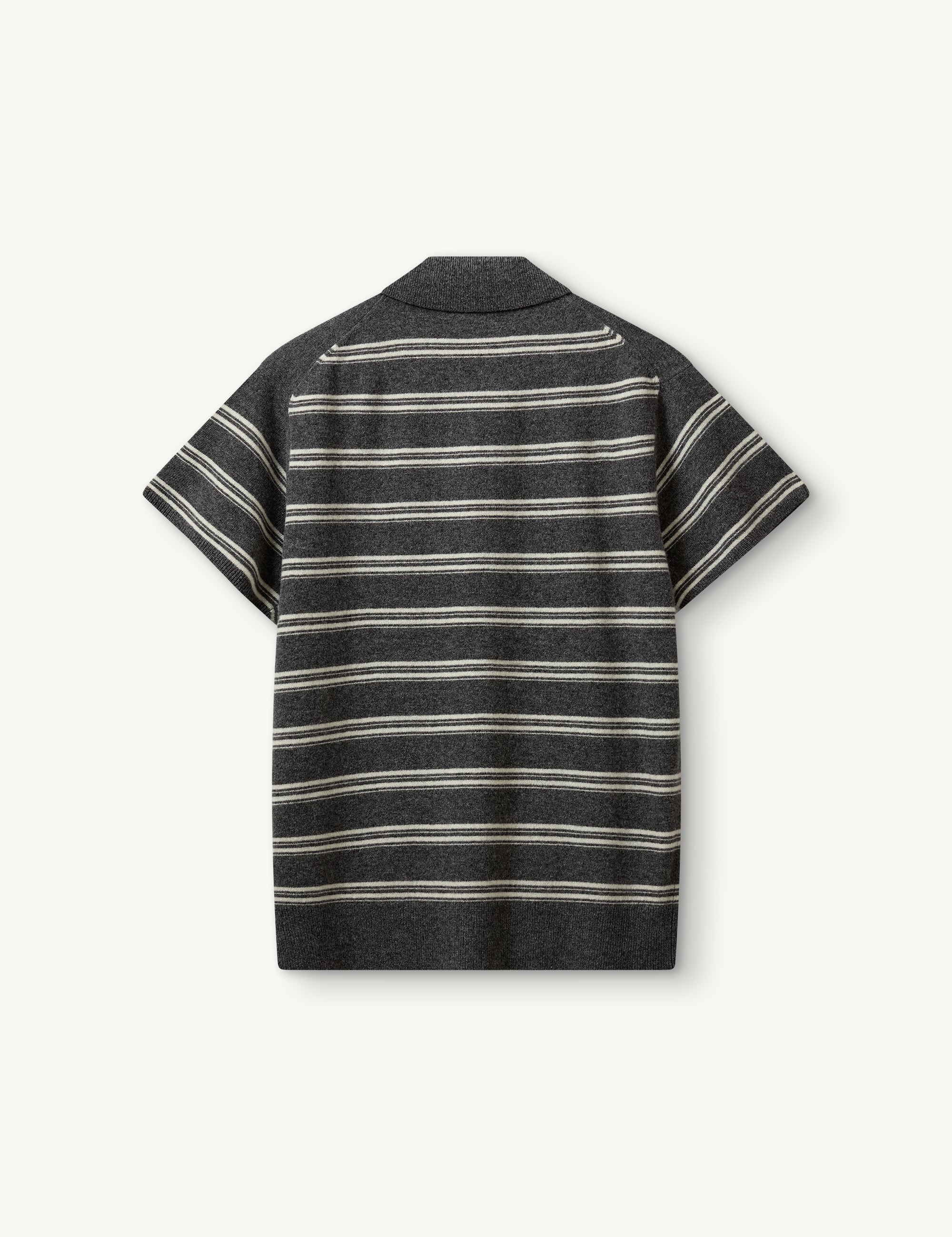 Como Dads Polo Cream/Grey Malange Stripe 6 / Cream/Grey Malange Stripe