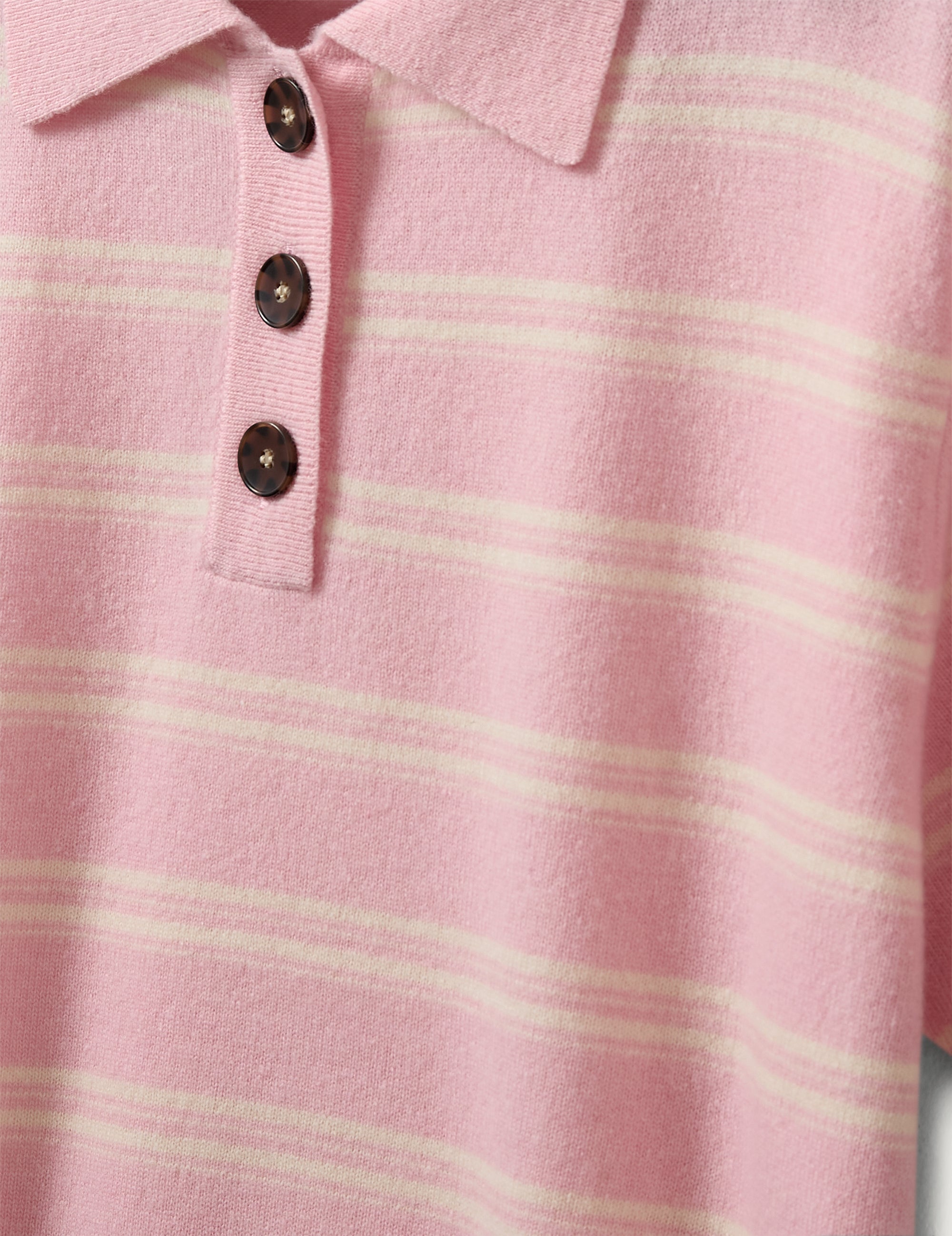 Como Dads Polo Cream/Grey Malange Stripe 6 / Cream/Grey Malange Stripe