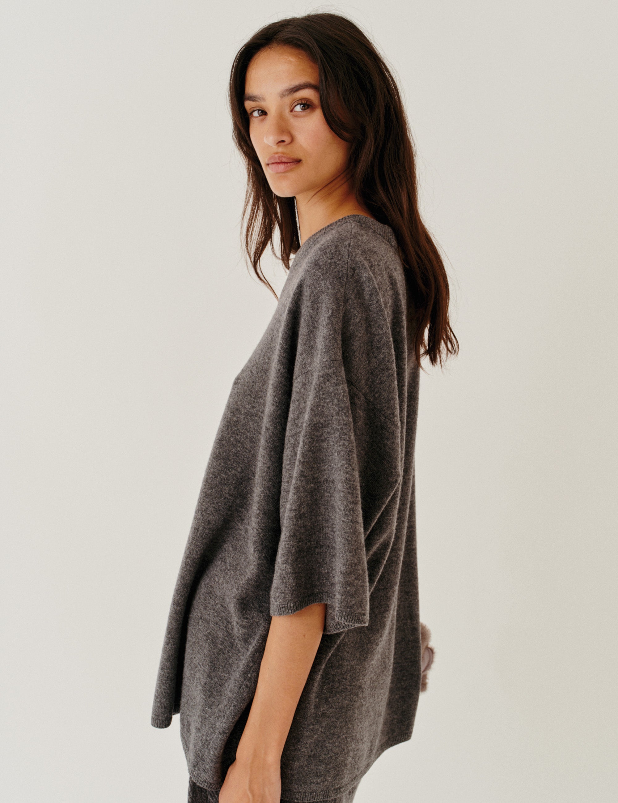 Como Oversized Tee Grey Melange 6 / Grey Melange