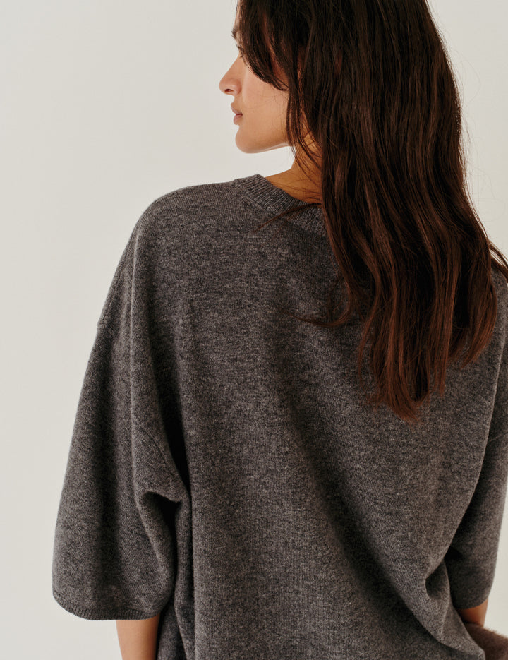 Como Oversized Tee Grey Melange 6 / Grey Melange
