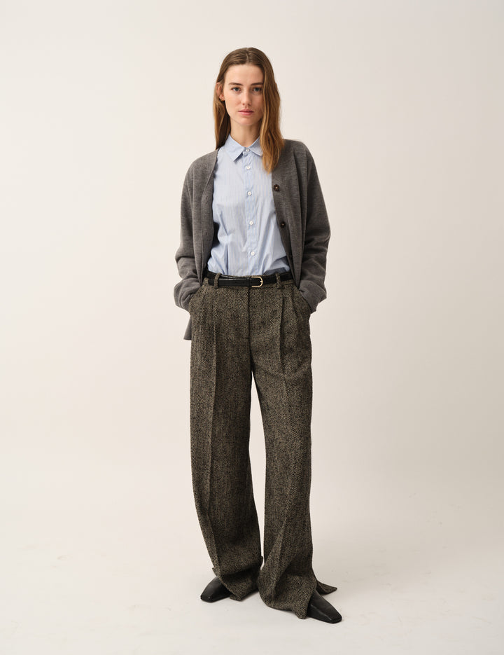 Bergen Dad Cardigan Grey Melange 4 / Grey Melange
