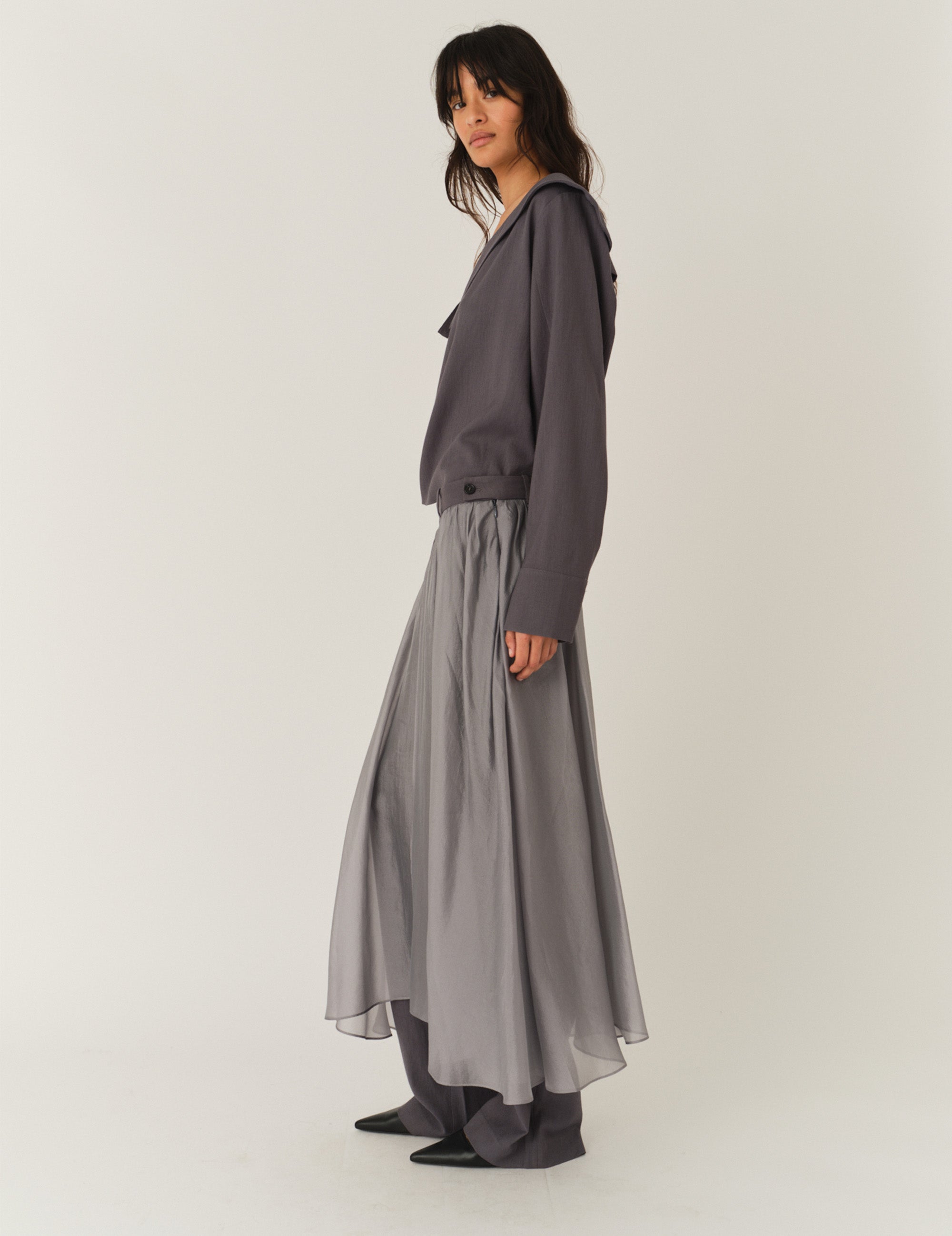 Andrea Gown Pants Charcoal 6 / Charcoal