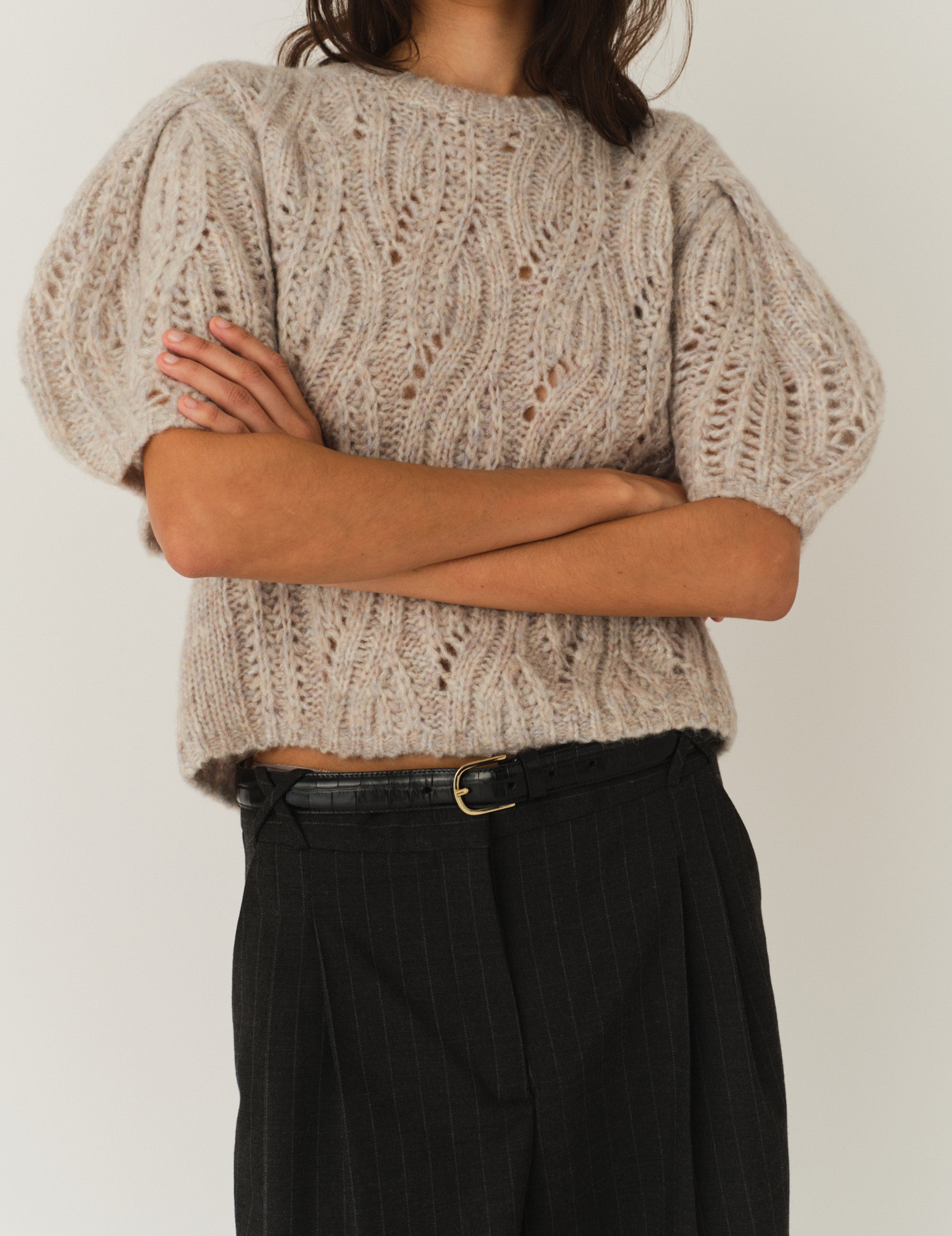 Valentina Sweater Taupe Melange 6 / Taupe Melange