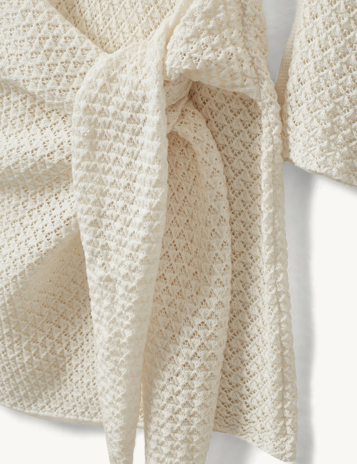 Tanzania Beach Wrap Dress Cream 4 / Cream