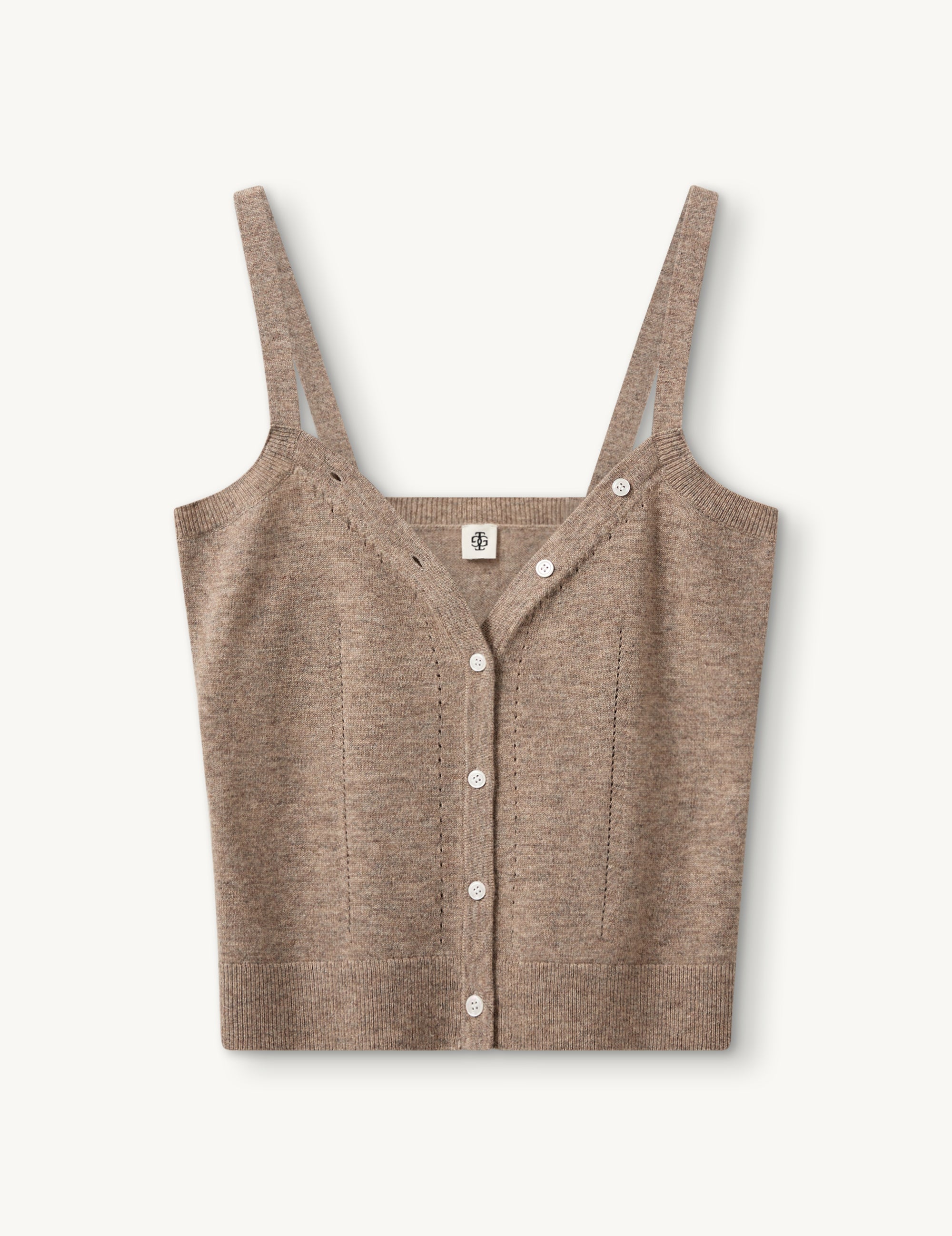 Como Bustier Top Beige Melange 6 / Beige Melange
