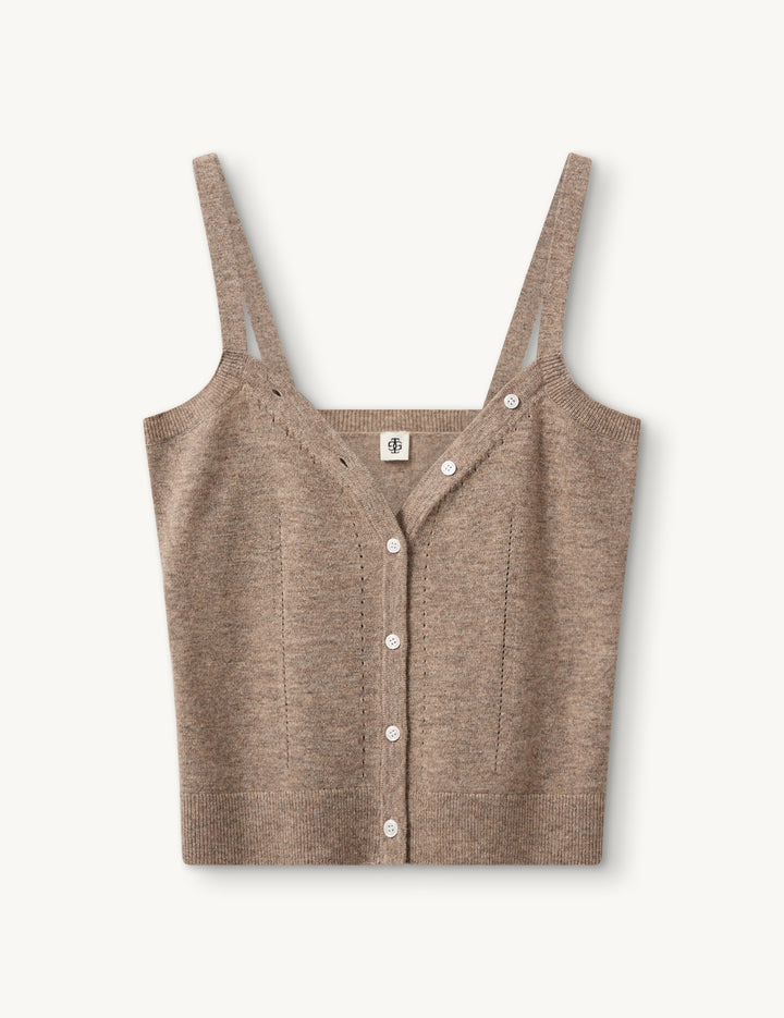 Como Bustier Top Beige Melange 6 / Beige Melange