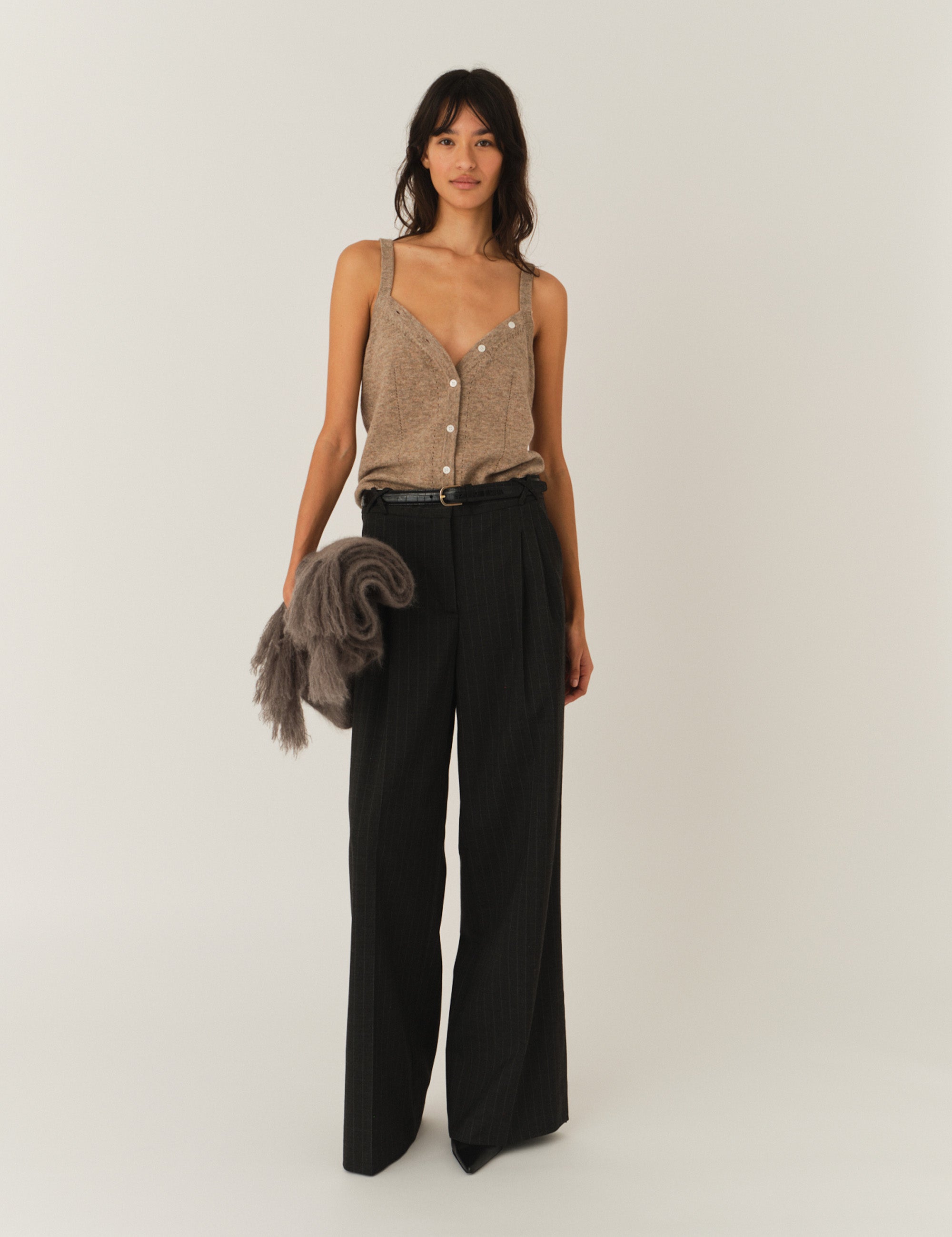 Como Bustier Top Beige Melange 6 / Beige Melange