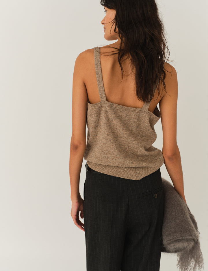 Como Bustier Top Beige Melange 6 / Beige Melange
